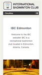 Mobile Screenshot of ibcbadminton.com