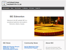 Tablet Screenshot of ibcbadminton.com